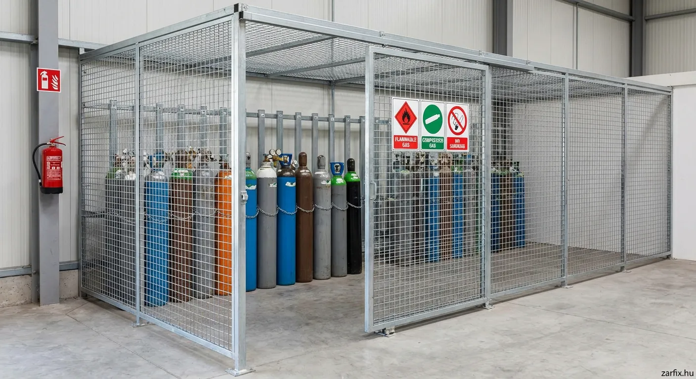 Klíma töltő gáz palack tároló és biztonság